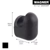 Wagner design yourself PILL drabužių kabykla, 1 kablys, juoda, aliuminis, sieninė, 40 mm 17040221
