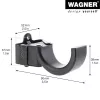 Wagner design yourself drabužių kablys WH 2097 su 1 kabliu, juodas, 1 vnt.