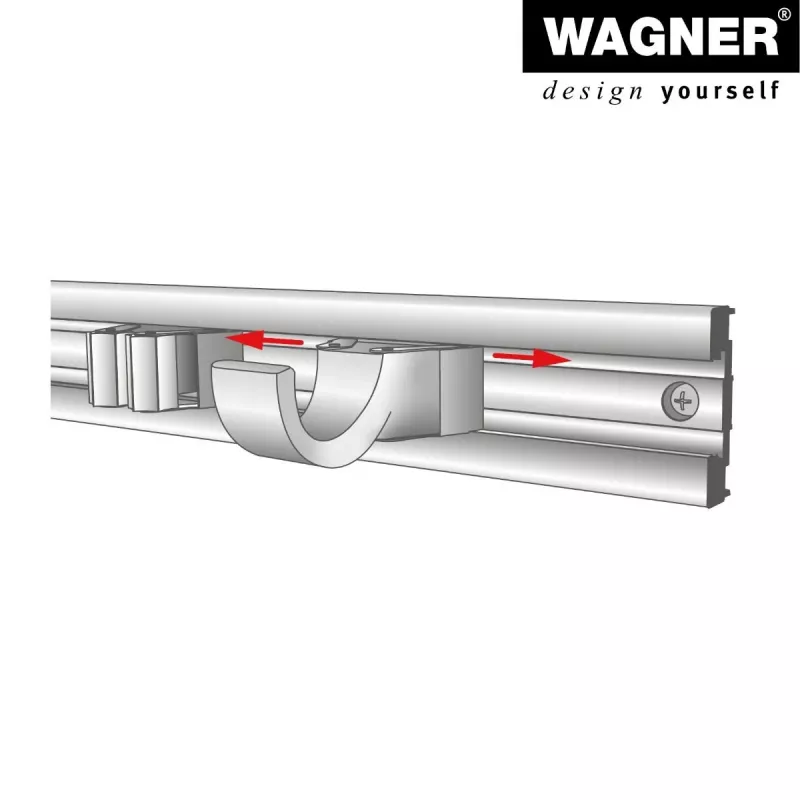 Wagner design yourself drabužių kablys WH 2097 su 1 kabliu, juodas, 1 vnt.