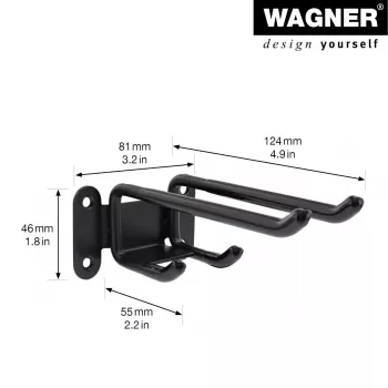 Wagner Design Yourself sieninis laikiklis WH 2093 juodas (15209301)