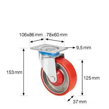 Wagner design yourself sunkiasvoris pasukamasis ratukas RO 0125 raudonas (4012501)