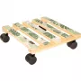 WAGNER design yourself augalų vežimėlis GH0645 kvadratinis medžio motyvas 29 x 8 cm, natūralus beržo fanera, 4 pasukamosios ratukės, 100 kg apkrova 20064501