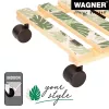 WAGNER design yourself augalų vežimėlis GH0645 kvadratinis medžio motyvas 29 x 8 cm, natūralus beržo fanera, 4 pasukamosios ratukės, 100 kg apkrova 20064501