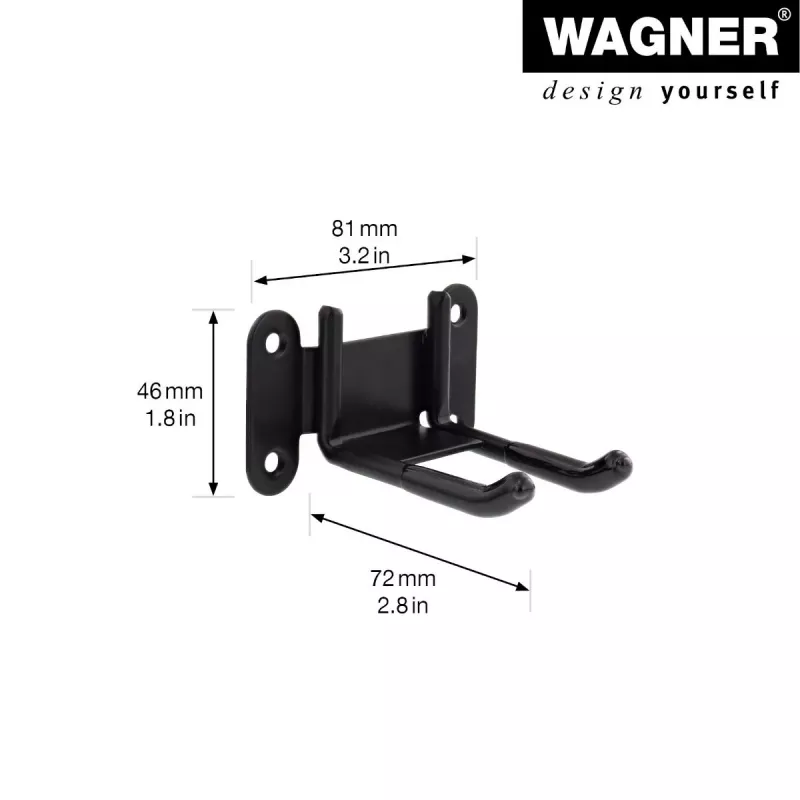 Wagner design yourself sieninis laikiklis WH 2092 juodas (15209201)