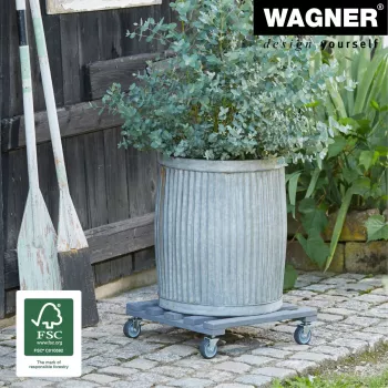 Wagner design yourself augalų stumdymo platforma GH 0412, kvadratinė, antracito spalvos mediena, 38 x 38 x 9,5 cm, 20041201