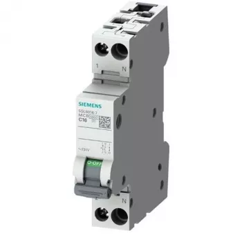 SIEMENS SENTRON 5SL6 automatinis jungiklis 5SL6016-6, 1P+N, B16, 6kA, 230V
