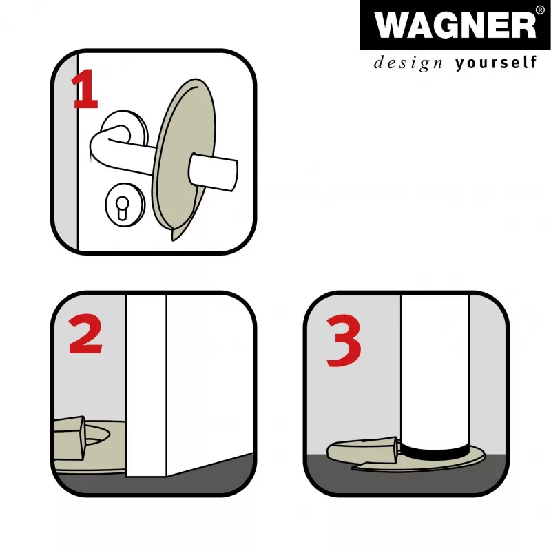 Wagner design yourself EH 6981 durų stabdiklis, lipnus, permatomas, TPE, 38 mm skersmens, 22 mm aukščio 15698101