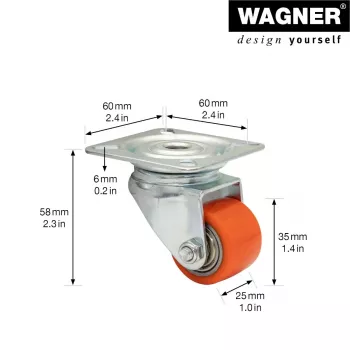 Wagner design yourself sunkiasvoris pasukamasis ratukas RO 6935 raudonas (4693501)