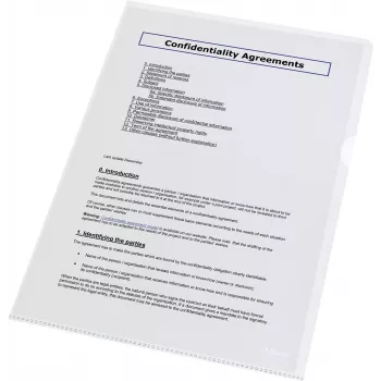 LEITZ Esselte Standard Plus A4 perforuoti kišenėlės, 100 vnt., permatomos, polipropilenas 56218