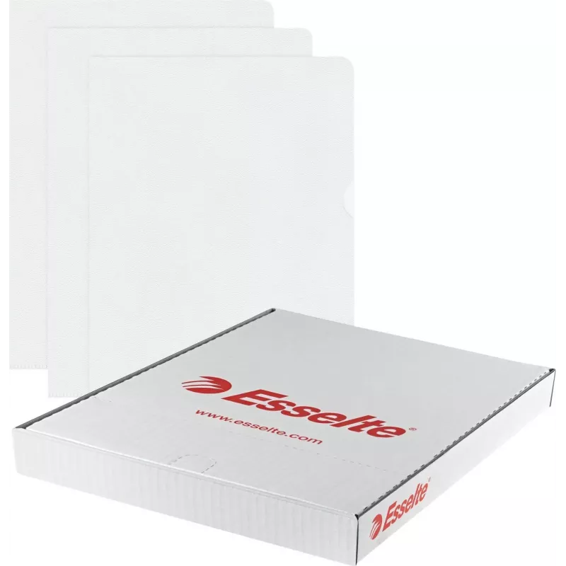 LEITZ Esselte Standard Plus A4 perforuoti kišenėlės, 100 vnt., permatomos, polipropilenas 56218