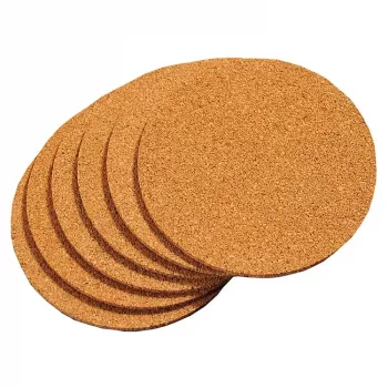 KESPER natūralaus kamštienos padėkliukų rinkinys, 6 vnt. kvadratiniai, karščiui atsparūs, 100x100x5 mm, ekologiški