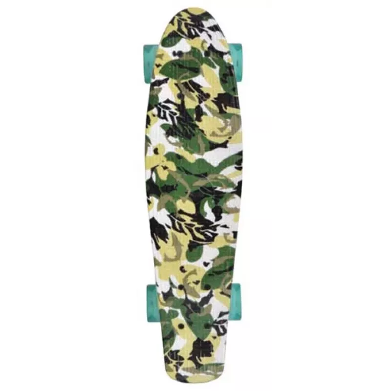 SCHILDKROT Retro Skateboard Free Spirit Camouflage, polipropileno (PP) sustiprinta lenta, 560 x 140 mm, 1 vnt. (510781)