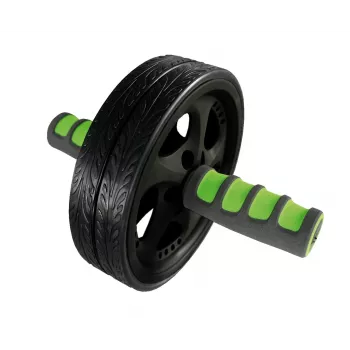 SCHILDKROT pilvo preso treniruoklis / AB Roller, juodas/žalias, dvigubas ratas, 185 mm skersmuo, 45 mm plotis 960045