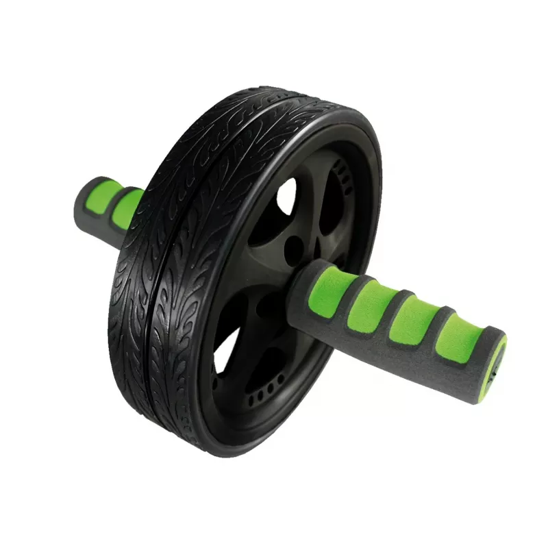 SCHILDKROT pilvo preso treniruoklis / AB Roller, juodas/žalias, dvigubas ratas, 185 mm skersmuo, 45 mm plotis 960045