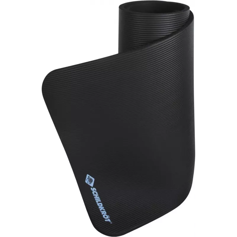 SCHILDKROT fitneso kilimėlis 15 mm juodas neslystantis NBR 183x61 cm su nešiojimo dirželiu 960160
