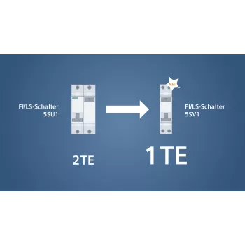 Siemens 5SV1316-7KK06 RCBO, 1P+N, 6 A, C charakteristikos, 30 mA, A tipo, 6 kA