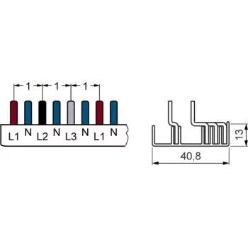 SIEMENS 5ST37730 kištukinė šynelė 10mm² 3P+N 1000mm