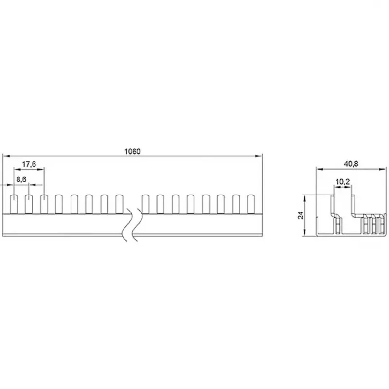 SIEMENS 5ST37730 kištukinė šynelė 10mm² 3P+N 1000mm