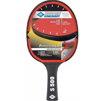 DONIC SCHILDKRÖT Protection Line S500 mokymosi stalo teniso raketė, juoda/raudona, Jade lygi guma 713055