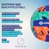 SCHILDKROT Neopreninis mini paplūdimio tinklinio kamuolys, 2 dydis, minkštas tekstilinis paviršius, atsparus sūriam vandeniui, 970342