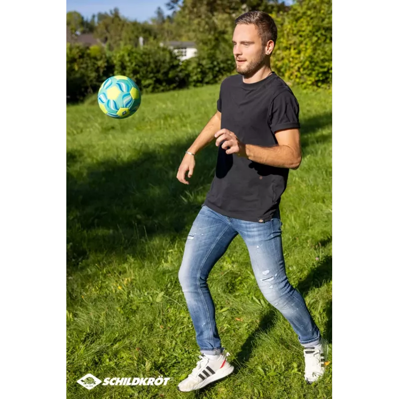 SCHILDKROT neopreninis mini paplūdimio futbolo kamuolys, 2 dydis, minkštas tekstilės paviršius, atsparus sūriam vandeniui, 1 vnt. (970344)