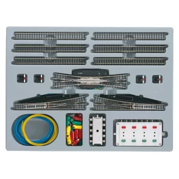 Märklin 08194 H0 C-Track rinkinys – iešmai, atšaka ir buferinis stabdys