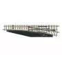 Märklin 8566 Z geležinkelio rankinis dešinysis iešmas, 110 mm, nikelio sidabro bėgiai, juodas plastikinis pagrindas