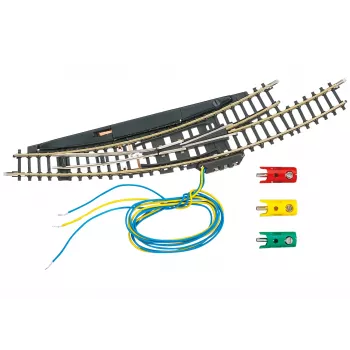 Märklin Z geležinkelio elektromagnetinė kreivoji rodyklė kairė - juoda/geltona 8568