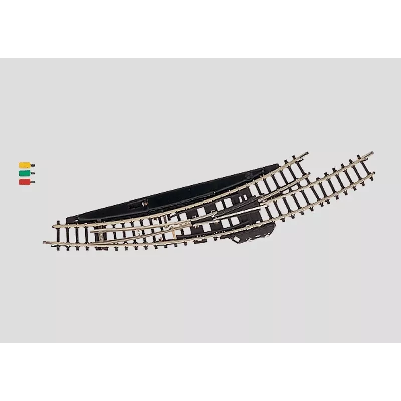 Märklin Z geležinkelio elektromagnetinė kreivoji rodyklė kairė - juoda/geltona 8568