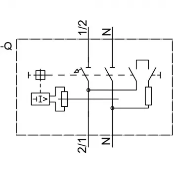 Siemens 5SV16166KK16 RCBO, 1P+N, 16 A, 30 mA, A tipo, C charakteristikos, 6 kA