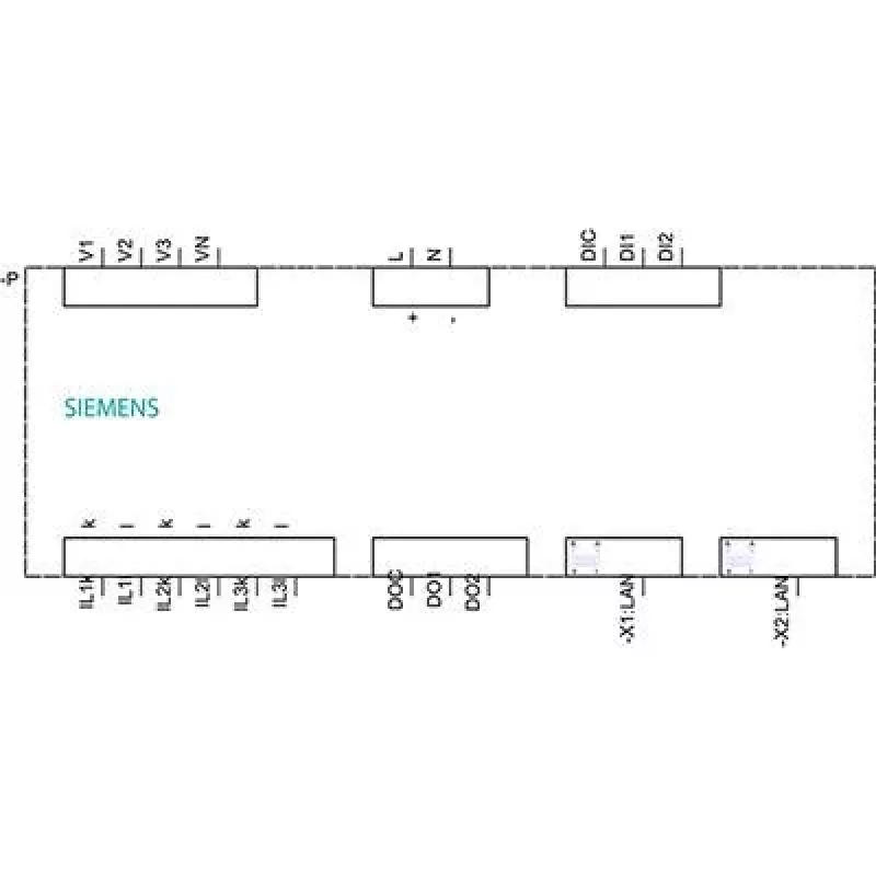 Siemens SENTRON PAC3220 galios stebėjimo įrenginys, Modbus TCP, LCD, 96x96mm skydinis montavimas, 690/400V AC, 24-60V DC pagalbinis maitinimas, sraigtiniai gnybtai 7KM32201BA011EA0
