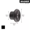 Wagner design yourself DOT GH 0201 sieninis kabliukas, juodas, 1 kabliukas, tvirtinamas varžtais, plastikinis 17020121