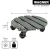 WAGNER design yourself augalų stumdymo lėkštė GH0558, plastikinė, Ø 38,5 cm, tamsiai žalia, apvali, 1 vnt. 20055801