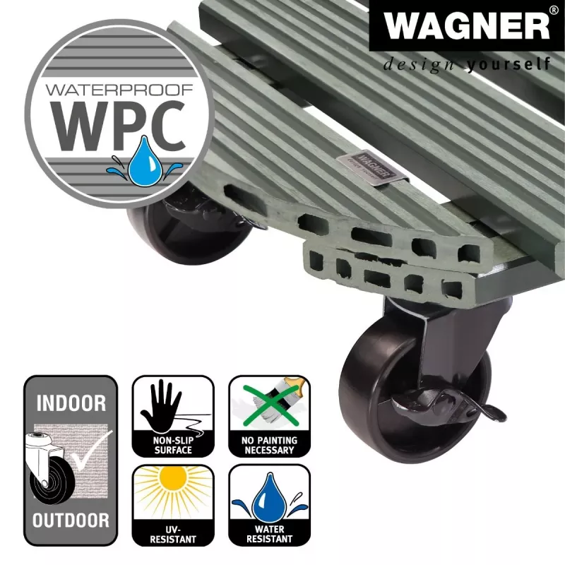 WAGNER design yourself augalų stumdymo lėkštė GH0558, plastikinė, Ø 38,5 cm, tamsiai žalia, apvali, 1 vnt. 20055801