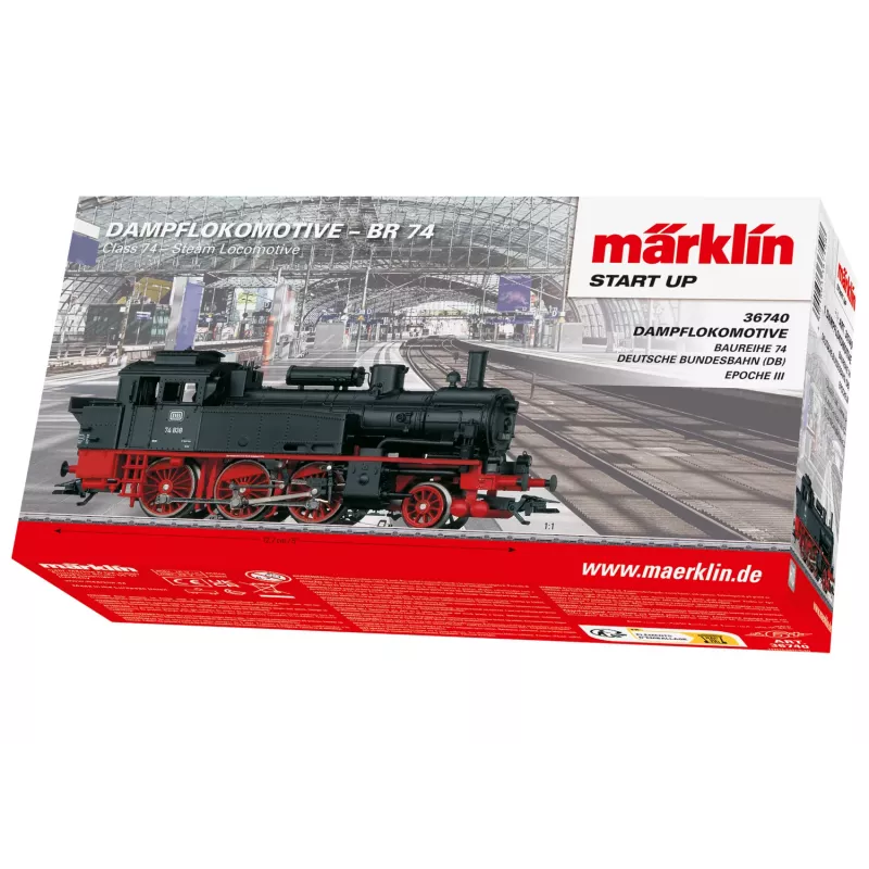 Märklin 36740 HO dyzelinis lokomotyvas DB 212 klasė (V 100) juodas/raudonas su mfx+ skaitmeniniu garsu