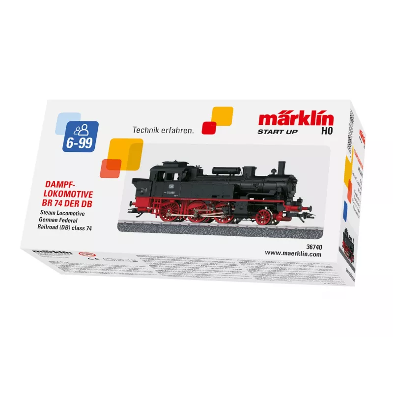 Märklin 36740 HO dyzelinis lokomotyvas DB 212 klasė (V 100) juodas/raudonas su mfx+ skaitmeniniu garsu
