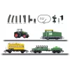 Märklin 29653 H0 pradinis rinkinys Agriculture – skaitmeninis garvežys BR 81 su mfx+ garsu, Mobile Station 3, C-Track ovalas, vagonai su traktoriumi ir šieno rulonais