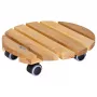 WAGNER Multiroller ERLE soft rund Ø34cm augalų vežimėlis, masyvo alksnio mediena, 100 kg, 3 pasukamosios ratukės, apsaugantis grindis 20026201