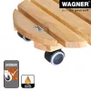 WAGNER Multiroller ERLE soft rund Ø34cm augalų vežimėlis, masyvo alksnio mediena, 100 kg, 3 pasukamosios ratukės, apsaugantis grindis 20026201