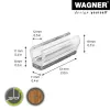 Wagner design yourself EH 0690 užsikabinantys baldiniai slankikliai, plastikiniai, 12 mm apvalioms kojelėms, 4 vnt., balti 15069099