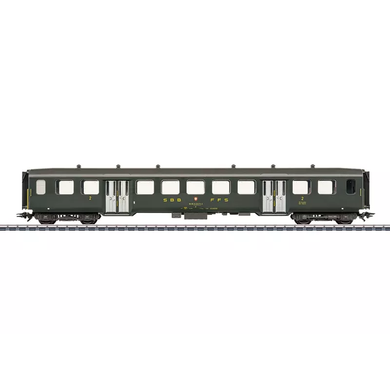 Märklin 043373 H0 SBB 2 klasės lengvojo plieno keleivinis vagonas