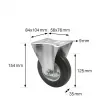 Wagner design yourself Fiksuotas ratukas RO 8124 sidabrinis 50 mm ratas 40 kg apkrova 4812401
