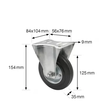 Wagner design yourself Fiksuotas ratukas RO 8124 sidabrinis 50 mm ratas 40 kg apkrova 4812401