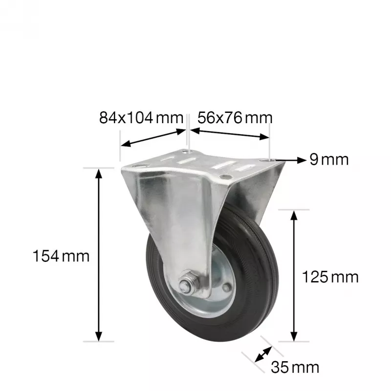 Wagner design yourself Fiksuotas ratukas RO 8124 sidabrinis 50 mm ratas 40 kg apkrova 4812401
