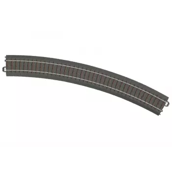 Märklin 24430 HO C-Track tiesus bėgis 437,5 mm, nikelio sidabro bėgiai, rudas balastas
