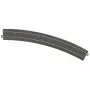Märklin 24430 HO C-Track tiesus bėgis 437,5 mm, nikelio sidabro bėgiai, rudas balastas