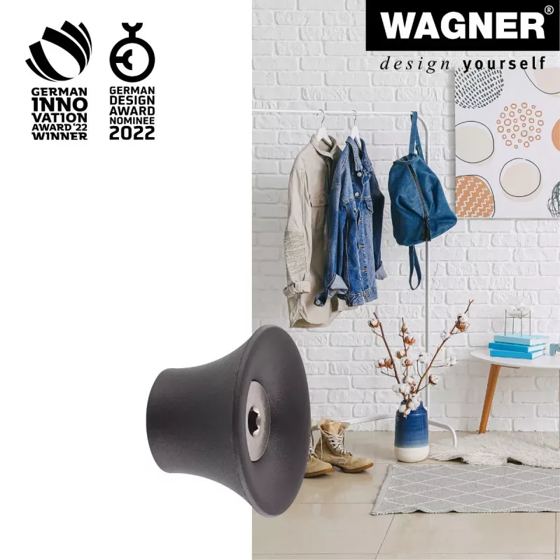 Wagner design yourself TULIP drabužių kablys GH 0301, 1 kablys, juodas 17030121