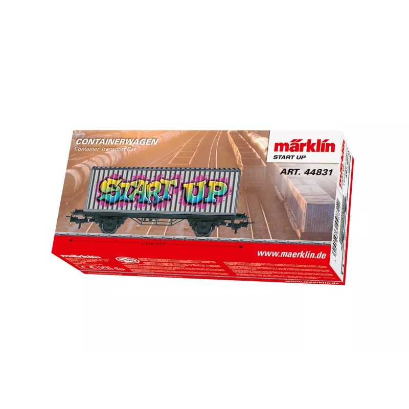 Märklin 44831 H0 uždengtas krovininis vagonas, Märklin Magazin metinis vagonas 2001, V epocha, AC, Relex sankabos