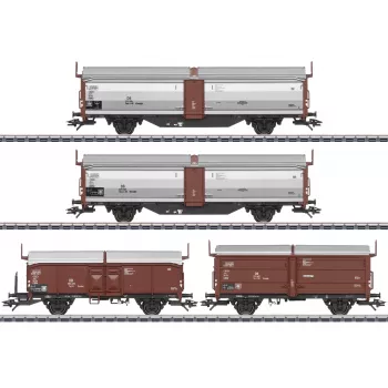Märklin Tbes-t-66 vagonų su stumdomu stogu ir stumdomomis sienomis rinkinys (47301)