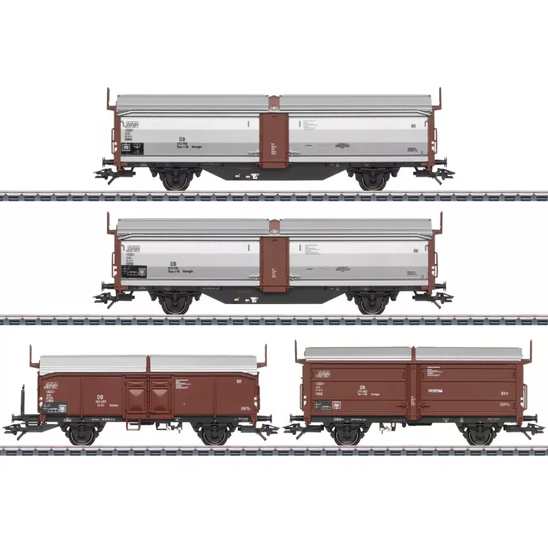 Märklin Tbes-t-66 vagonų su stumdomu stogu ir stumdomomis sienomis rinkinys (47301)